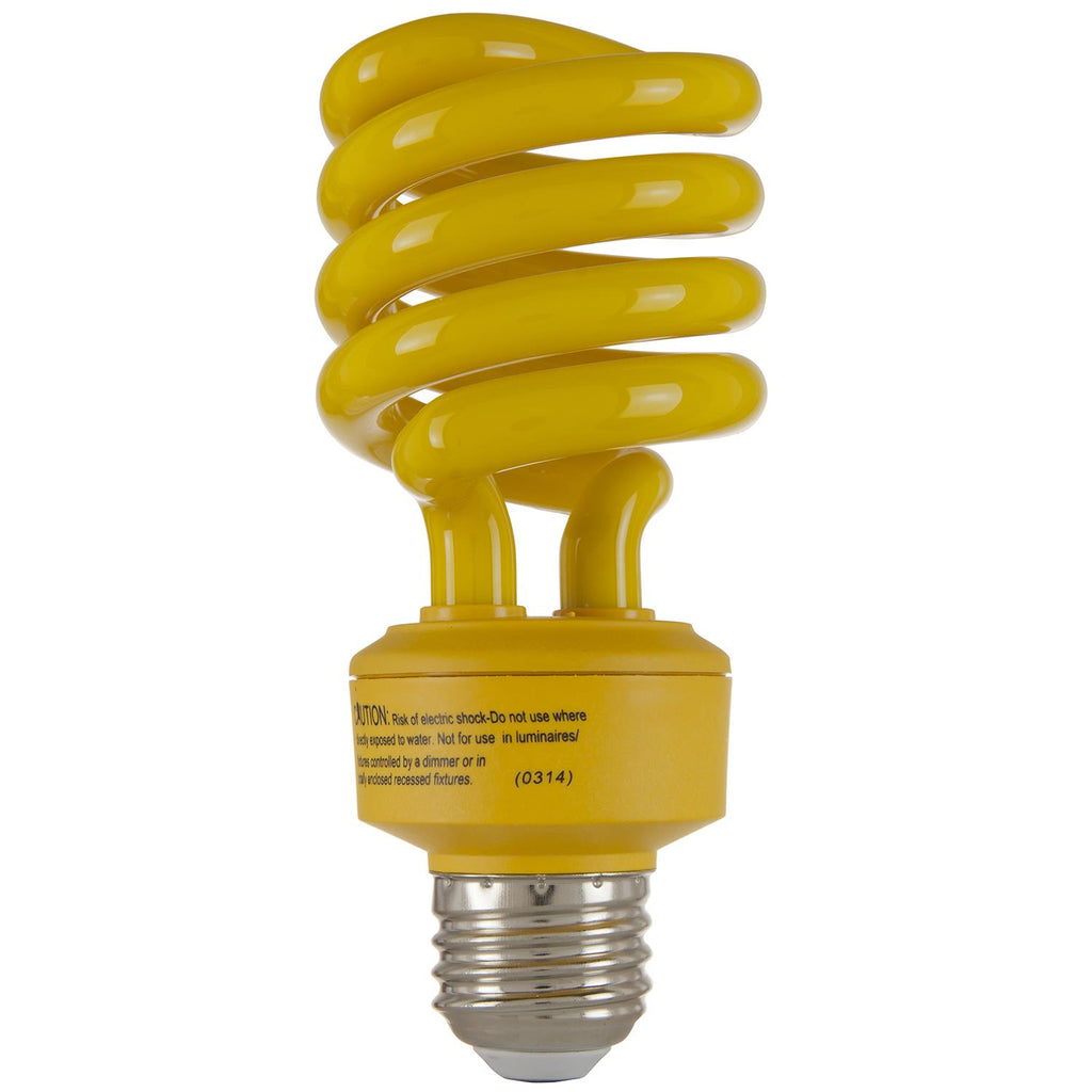 Compact Fluorescent - Colored Spiral - 24 Watt -Yellow - Yellow